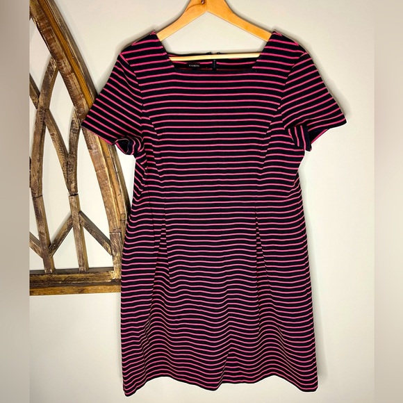 Talbots Black/Pink Stripped Dress - Picture 1 of 4
